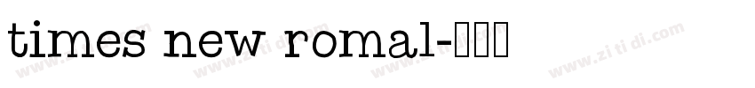 times new romal字体转换